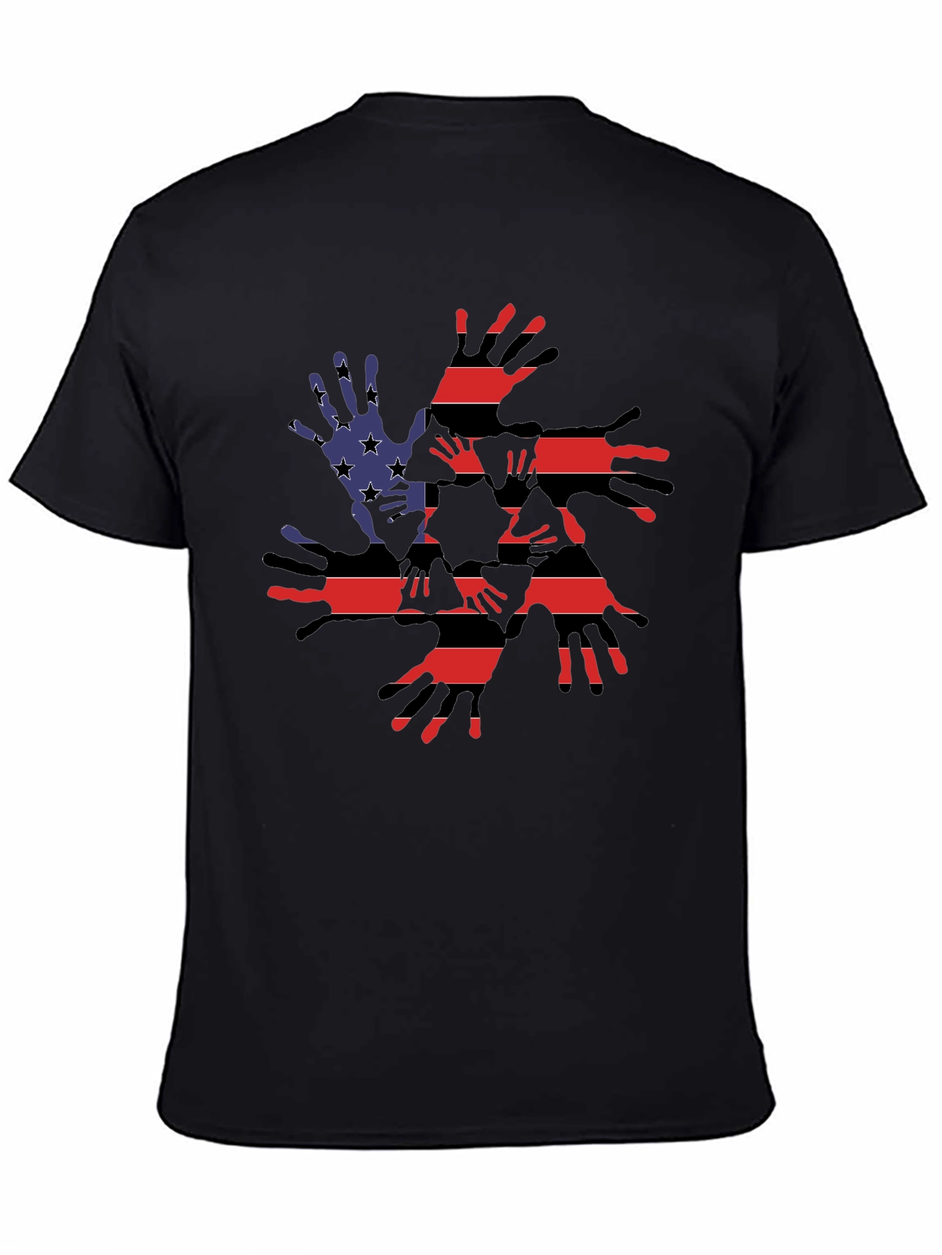 American Flag Handprint Graphic Tee