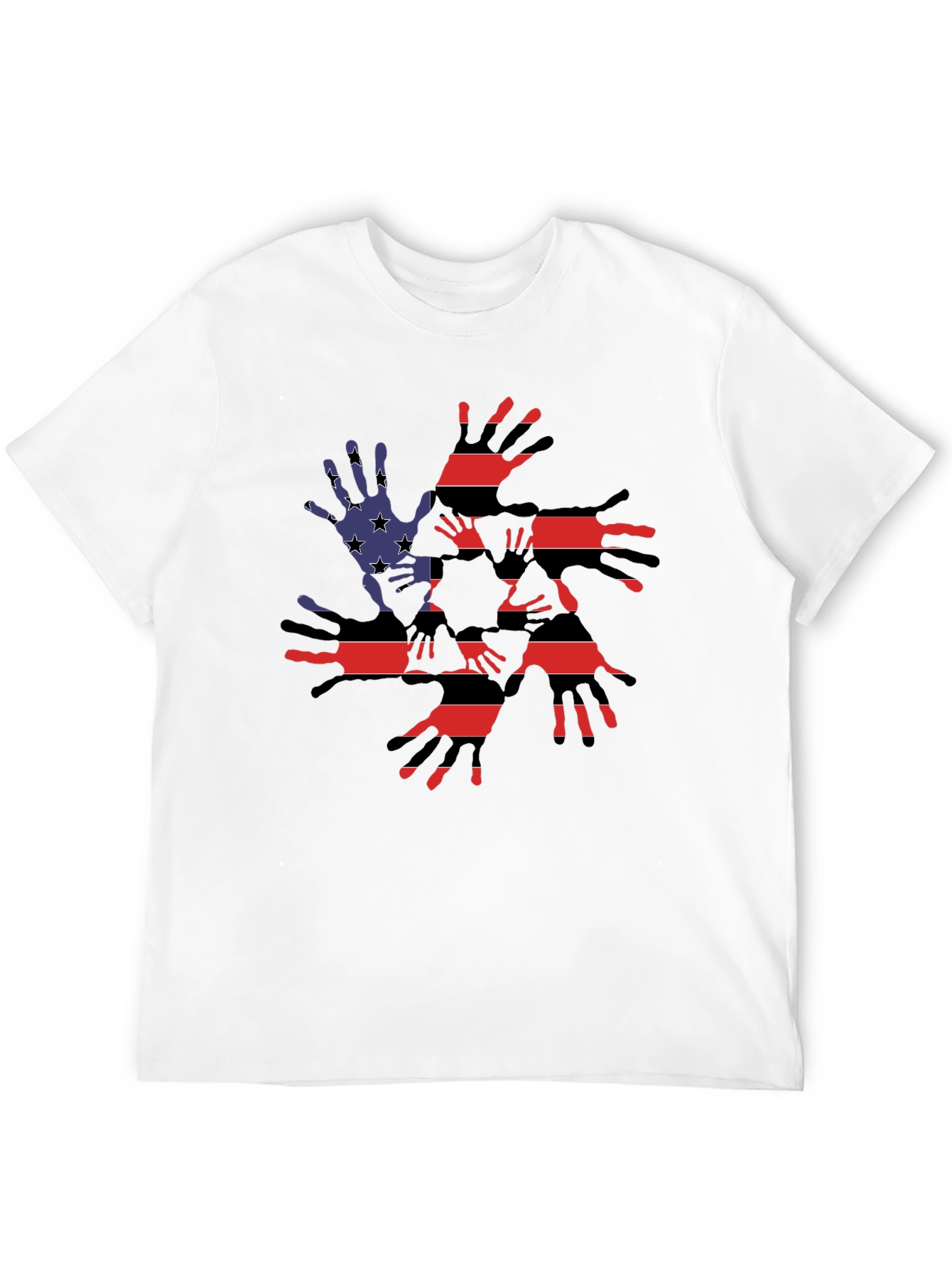 American Flag Handprint Graphic Tee
