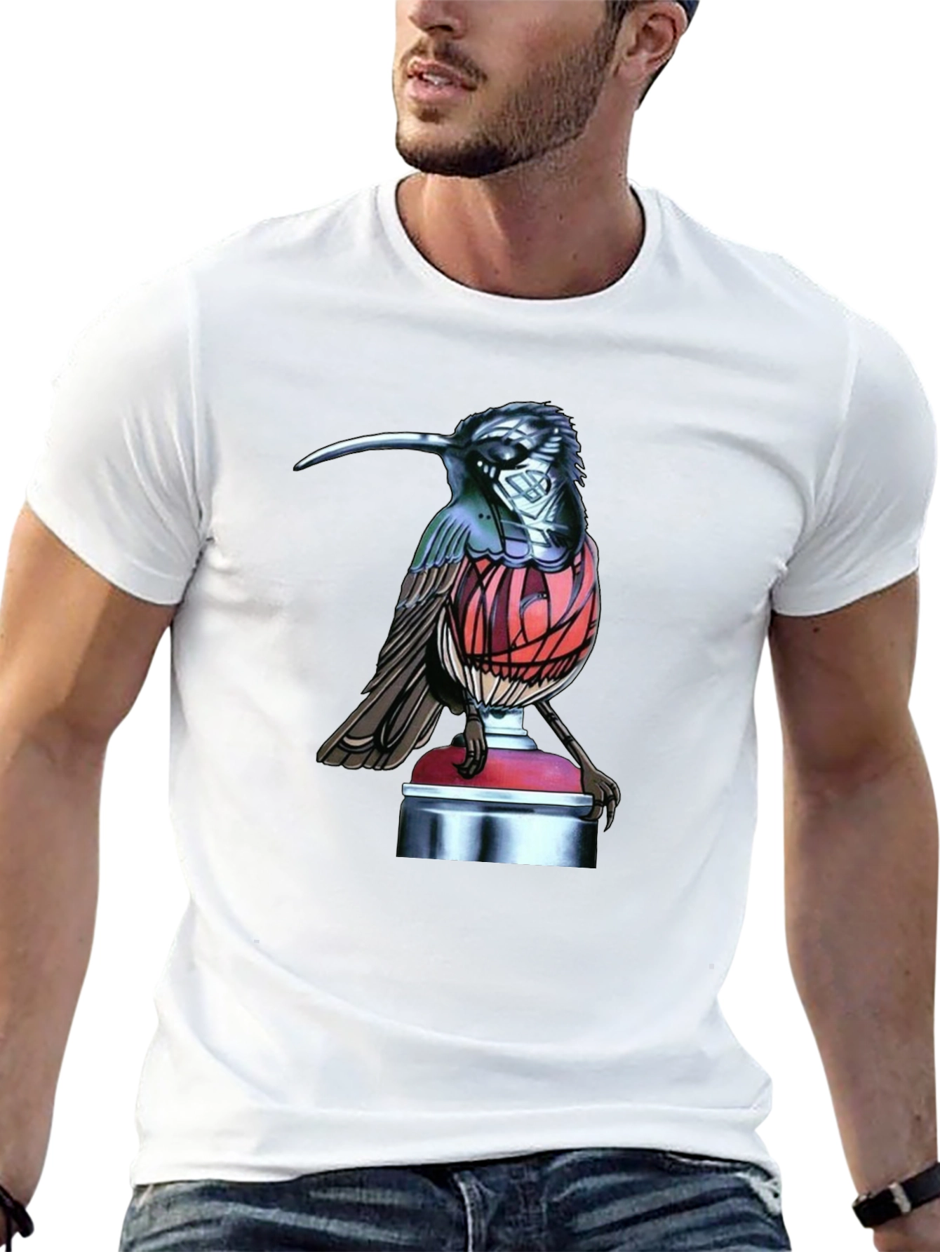 Hummingbird Spray Can Art T-Shirt