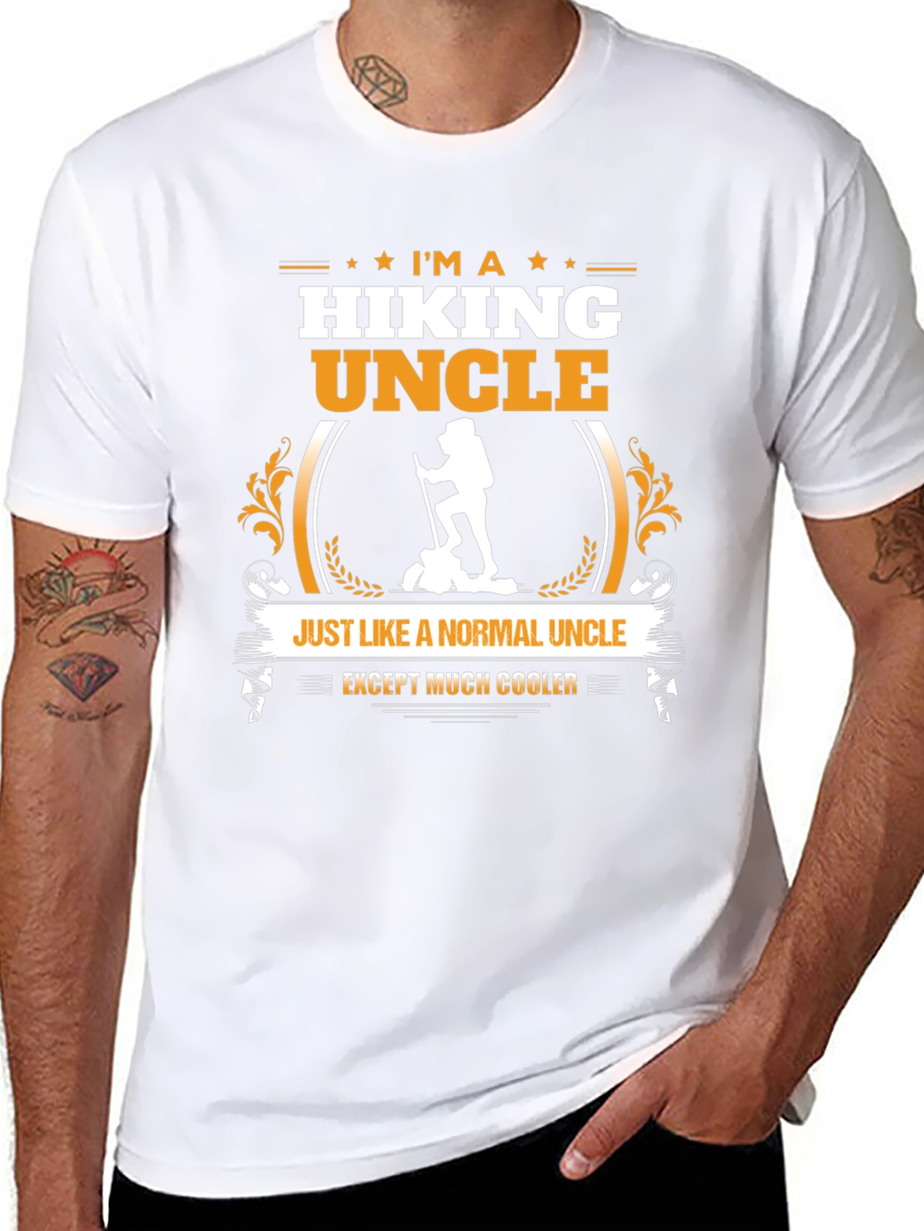 Hiking Uncle Graphic T-Shirt - Cool Hiker Design