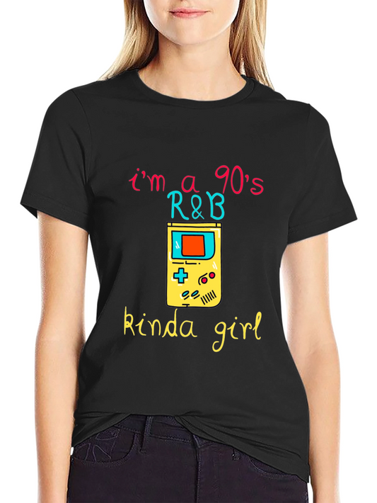 90s R&B Kinda Girl Black Graphic Tee