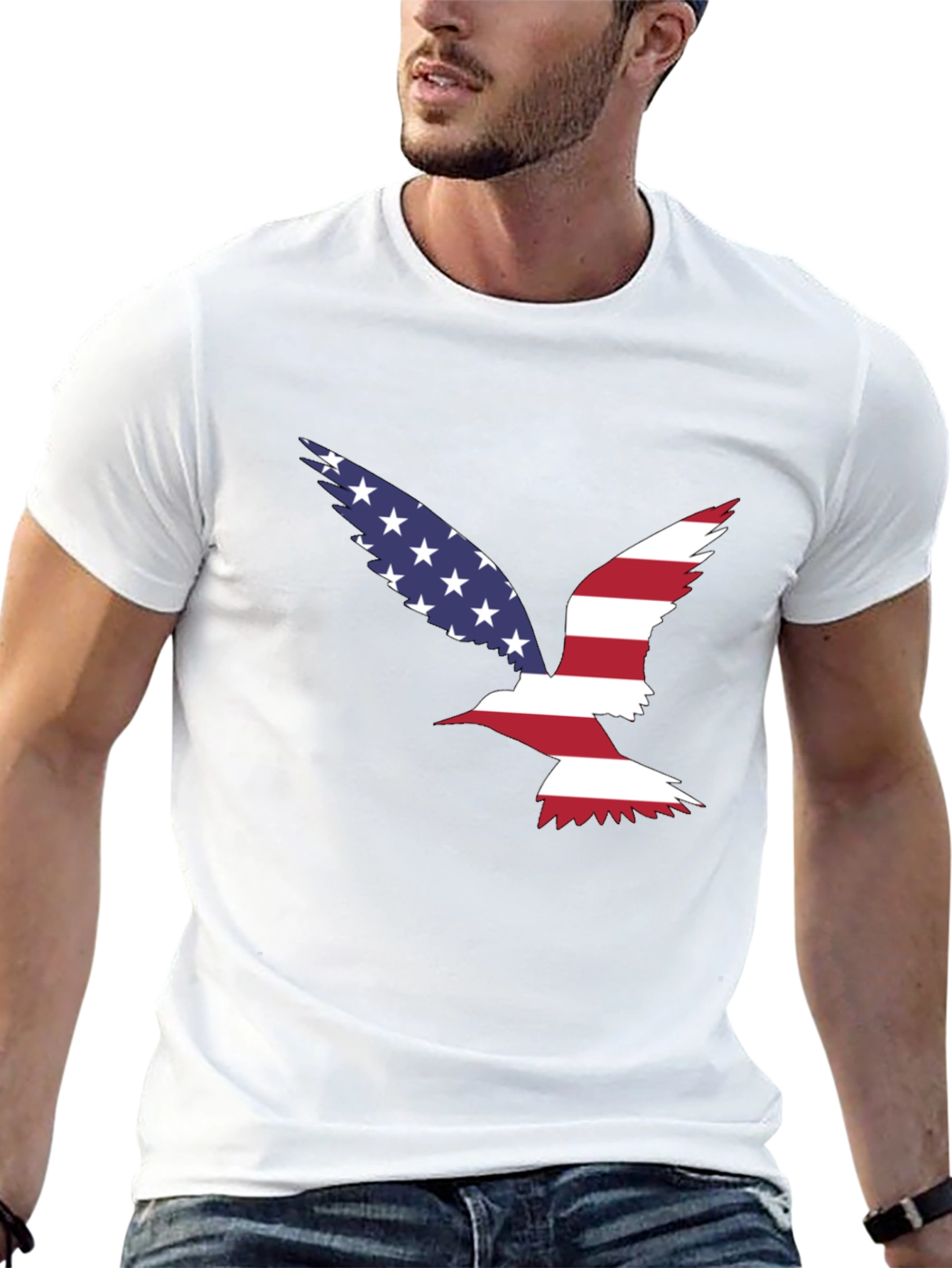 American Flag Bird Graphic Tee