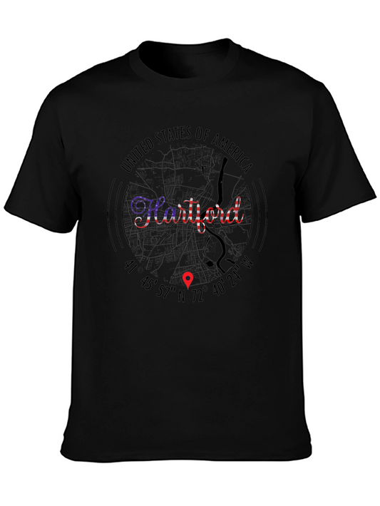 Hartford Map T-Shirt USA Pride
