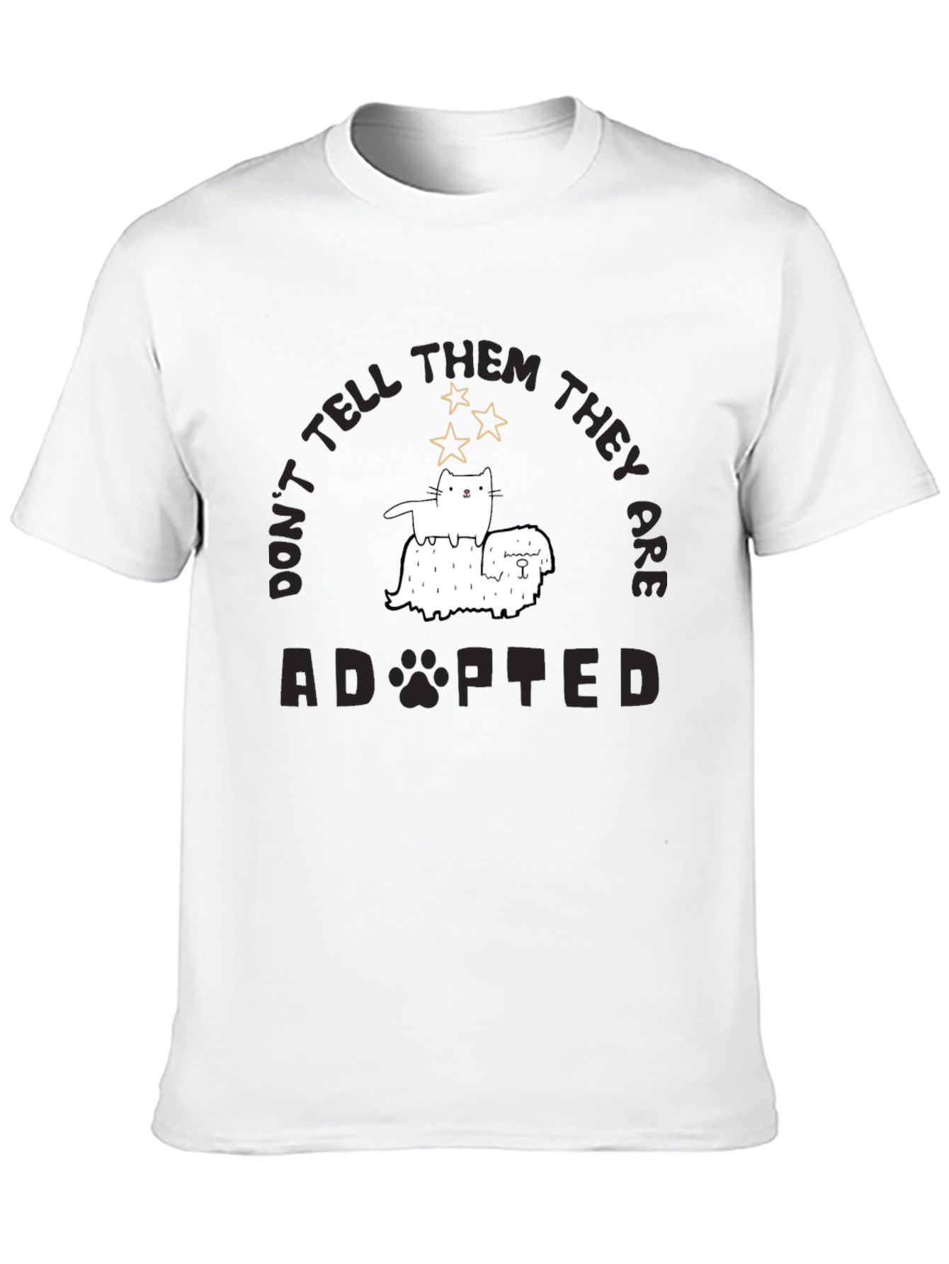 Adopted Pets Black Graphic Tee