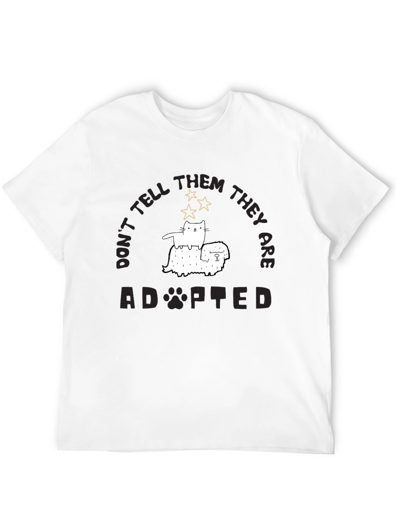 Adopted Pets Black Graphic Tee