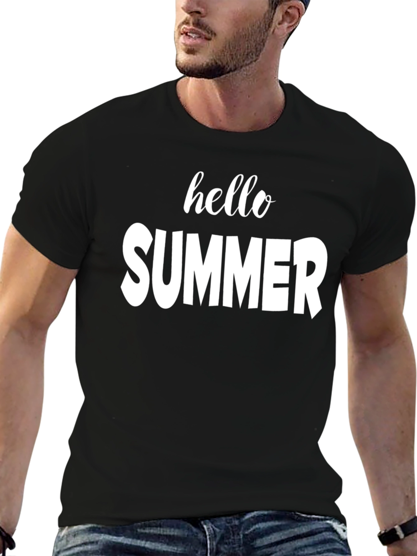 Hello Summer Graphic Tee - Black