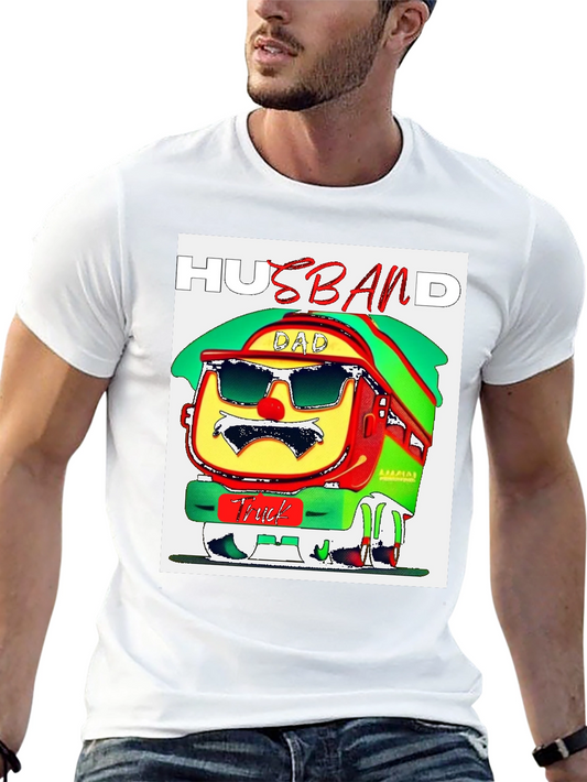 Husband Dad Truck Graphic T-Shirt