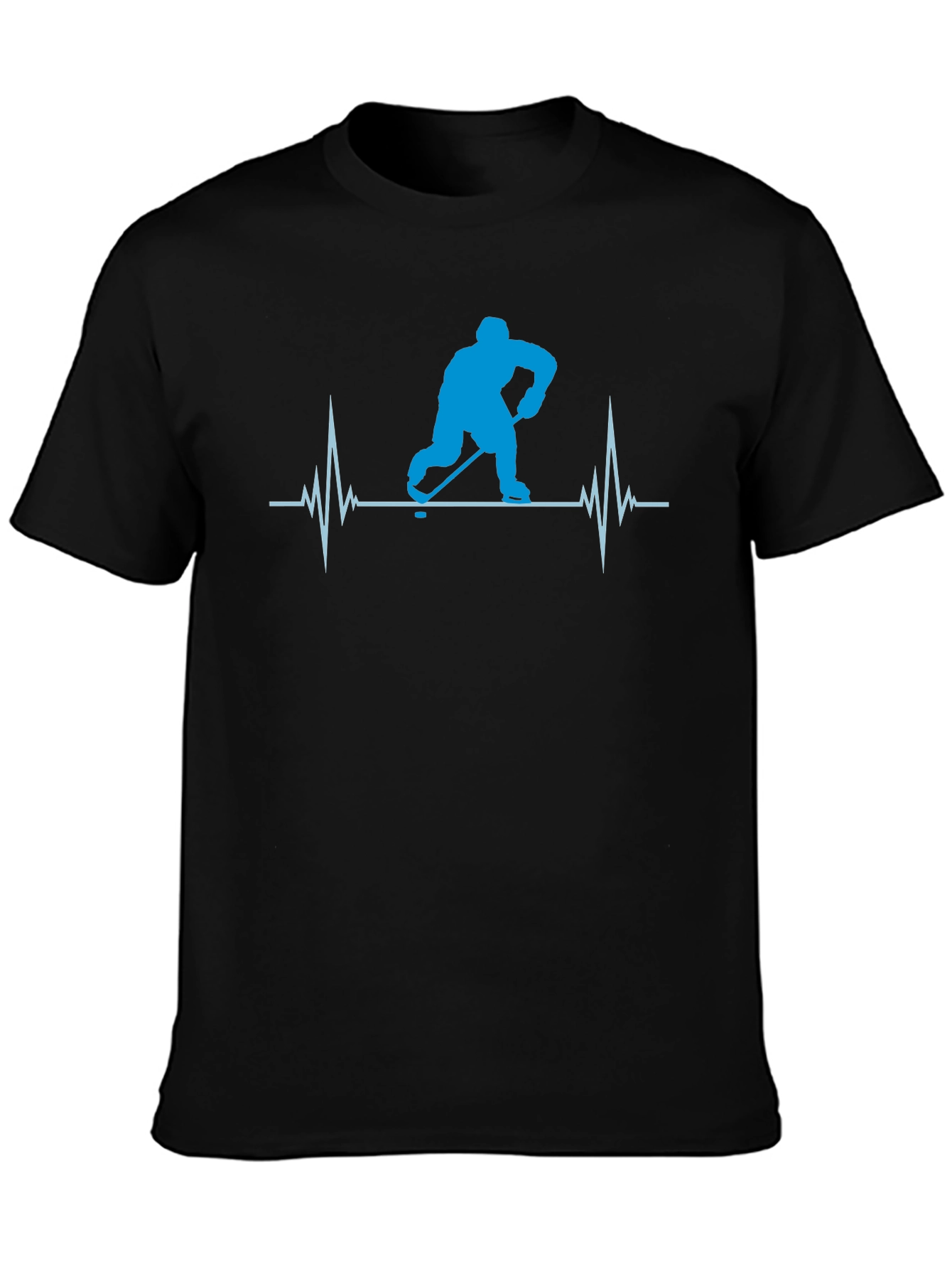Hockey Heartbeat T-Shirt - Black