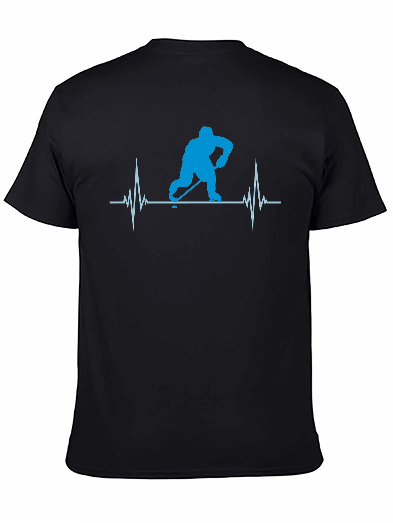 Hockey Heartbeat T-Shirt - Black