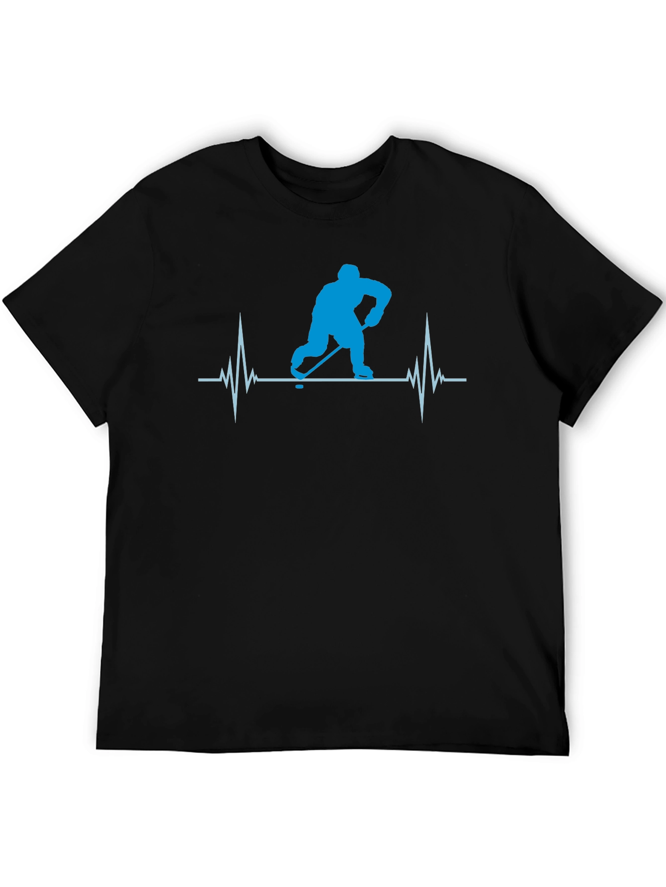 Hockey Heartbeat T-Shirt - Black