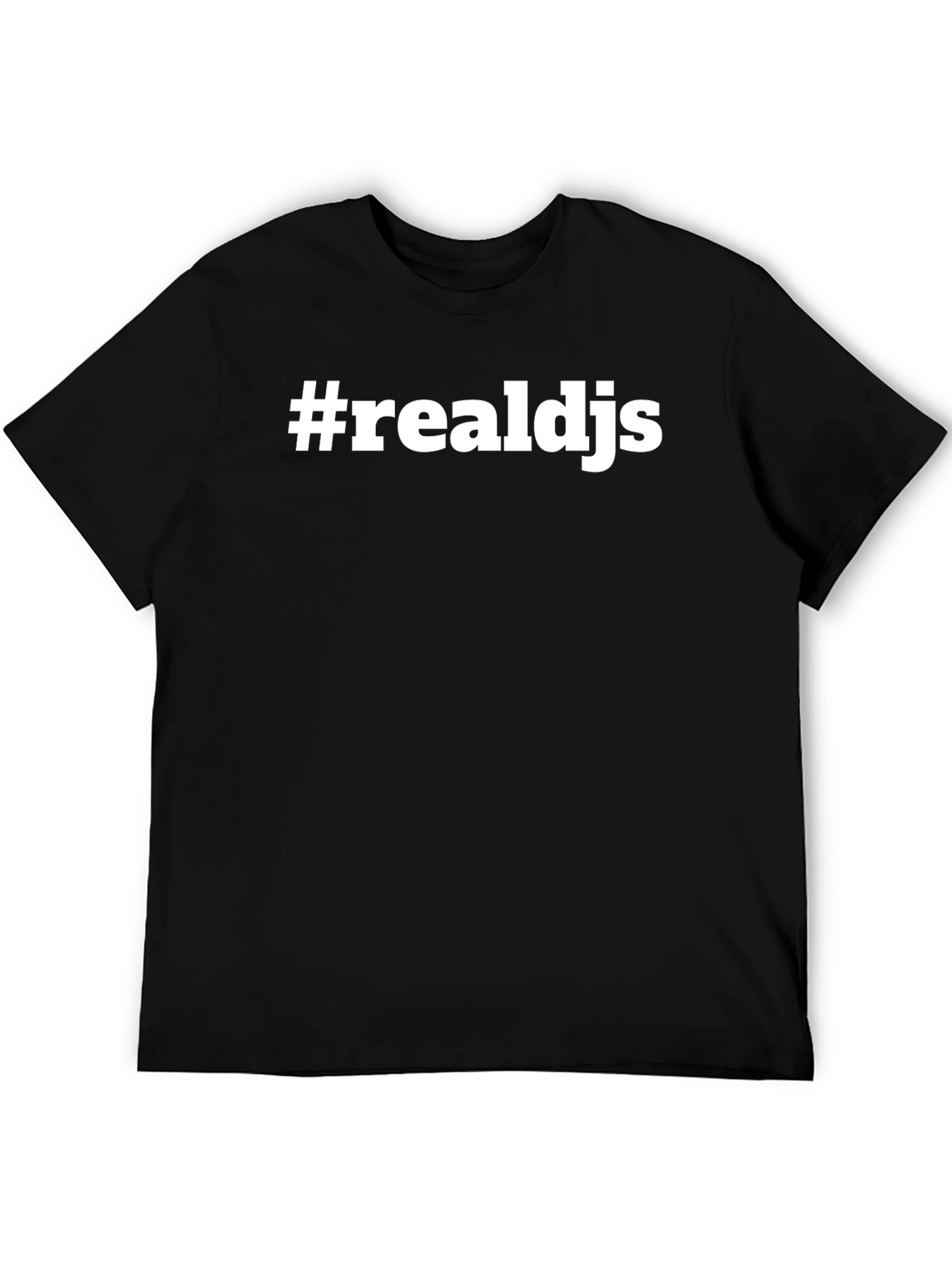 #realdjs Black T-Shirt - Stylish Graphic Tee