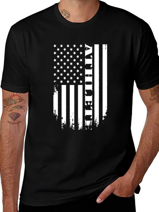 American Flag Athlete Graphic T-Shirt