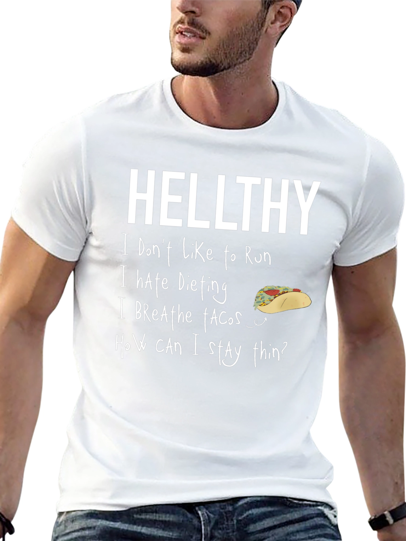 Hellthy Funny Graphic T-Shirt