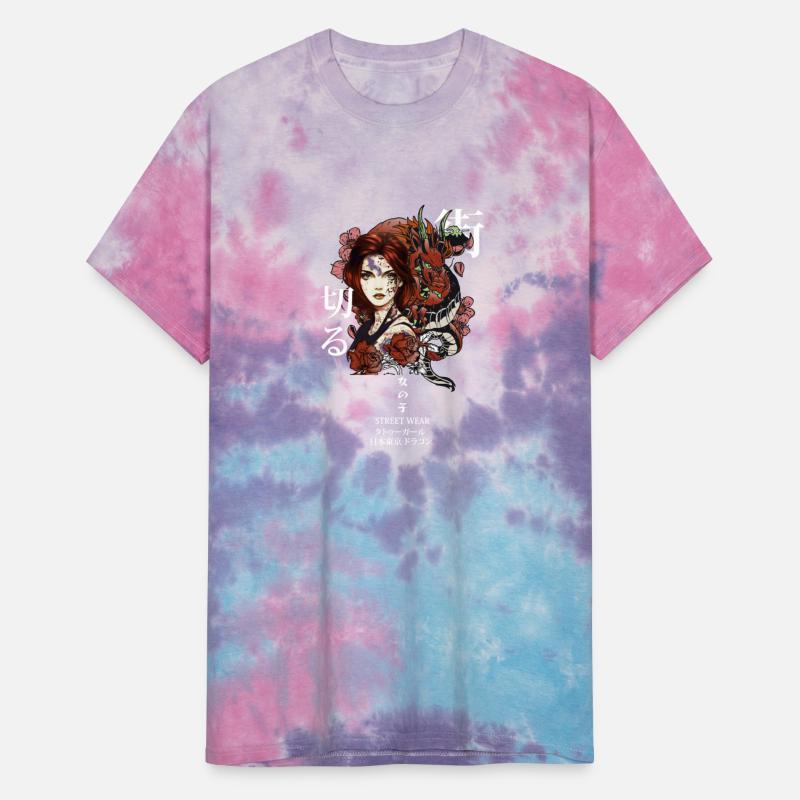 Japanese Anime Dragon Girl Tattoo Urban Streetwear