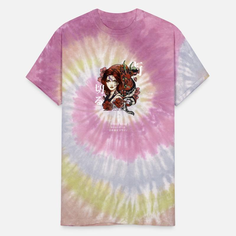 Japanese Anime Dragon Girl Tattoo Urban Streetwear