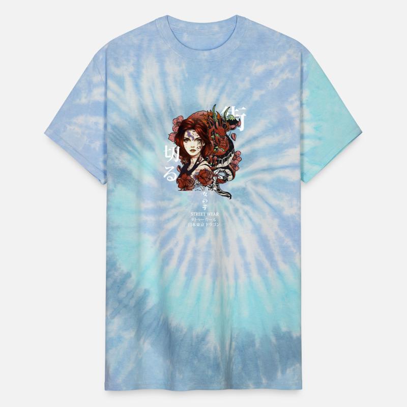 Japanese Anime Dragon Girl Tattoo Urban Streetwear