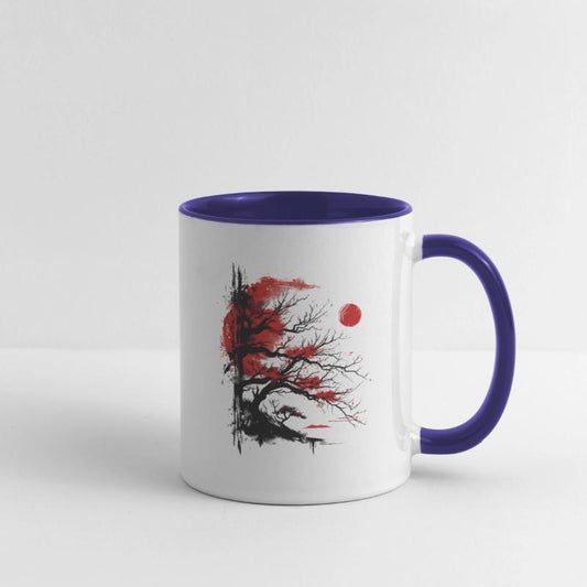 Japanese Tree Aesthetic Buddhism Red Moon