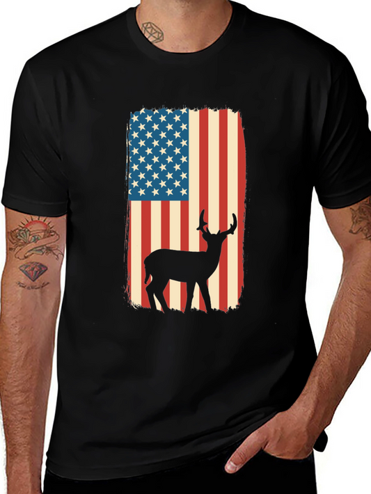 American Flag Deer Graphic Tee