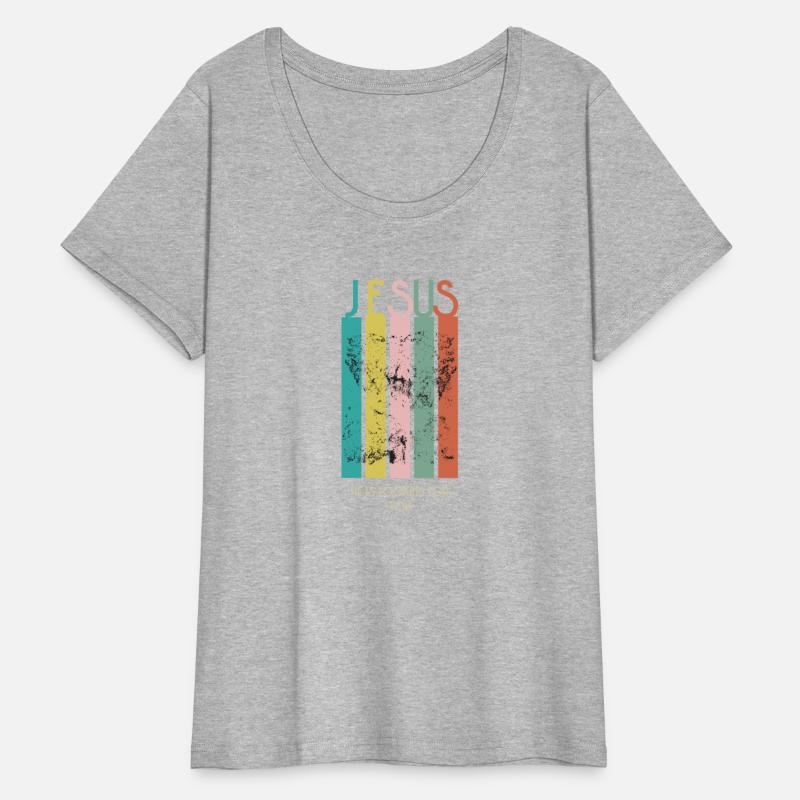 Jesus - He Is Looking For You Colorful Stripes Tee