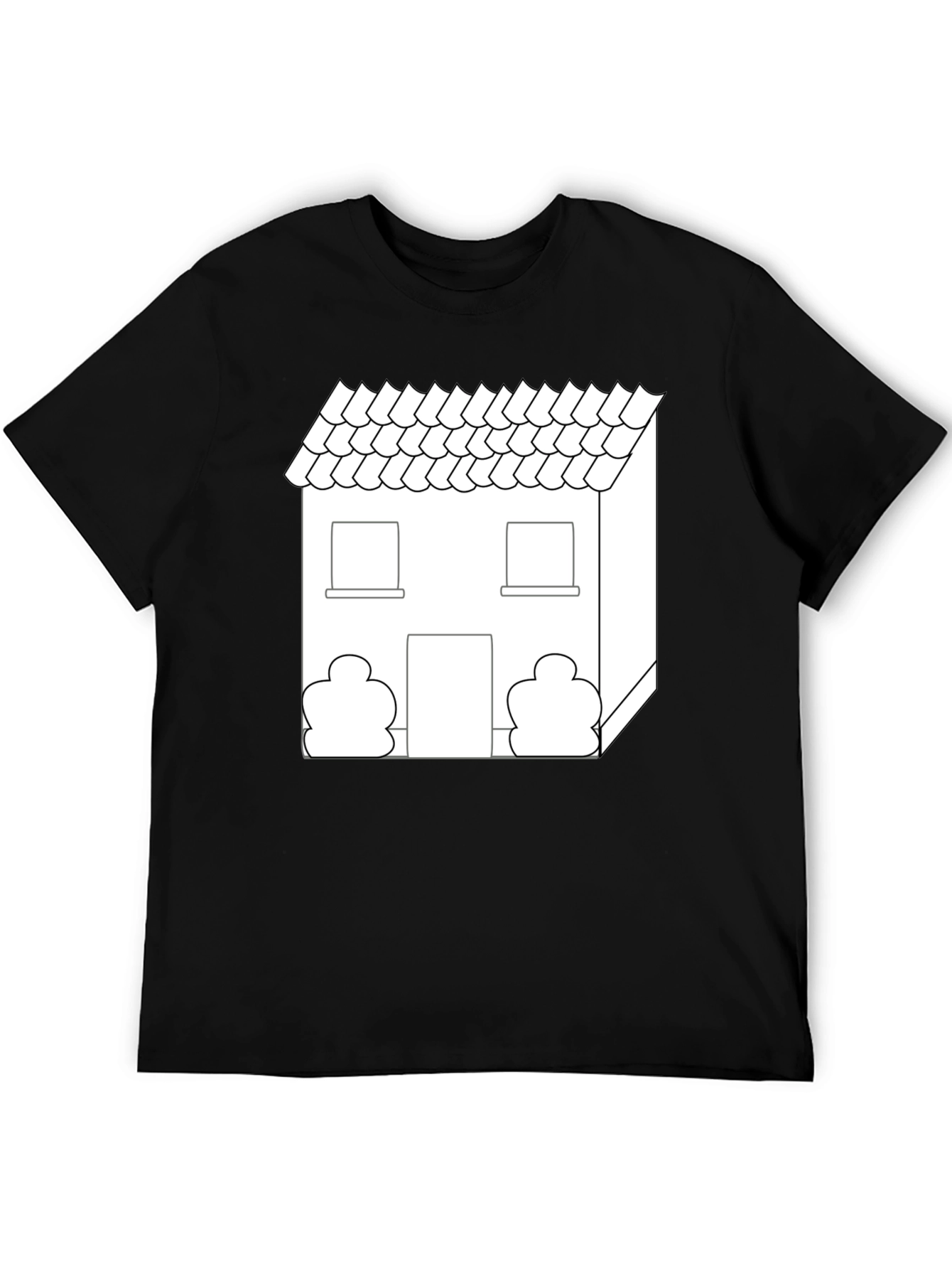 House Graphic Tee - Modern Geometric Design