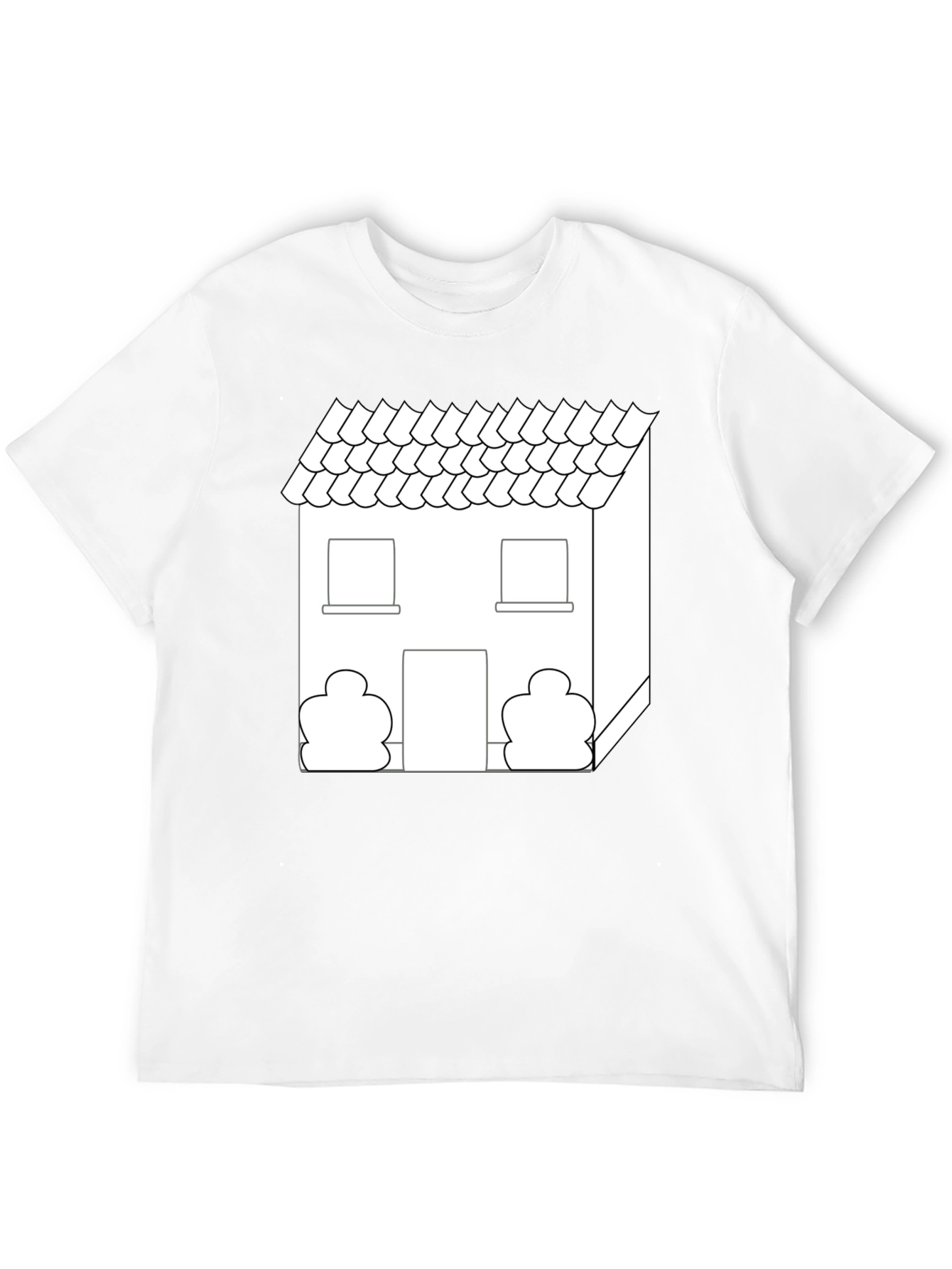 House Graphic Tee - Modern Geometric Design