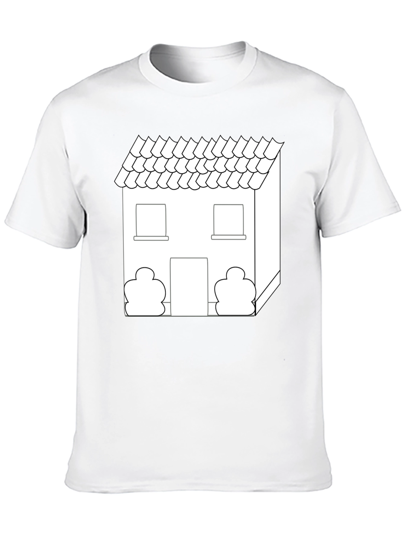 House Graphic Tee - Modern Geometric Design