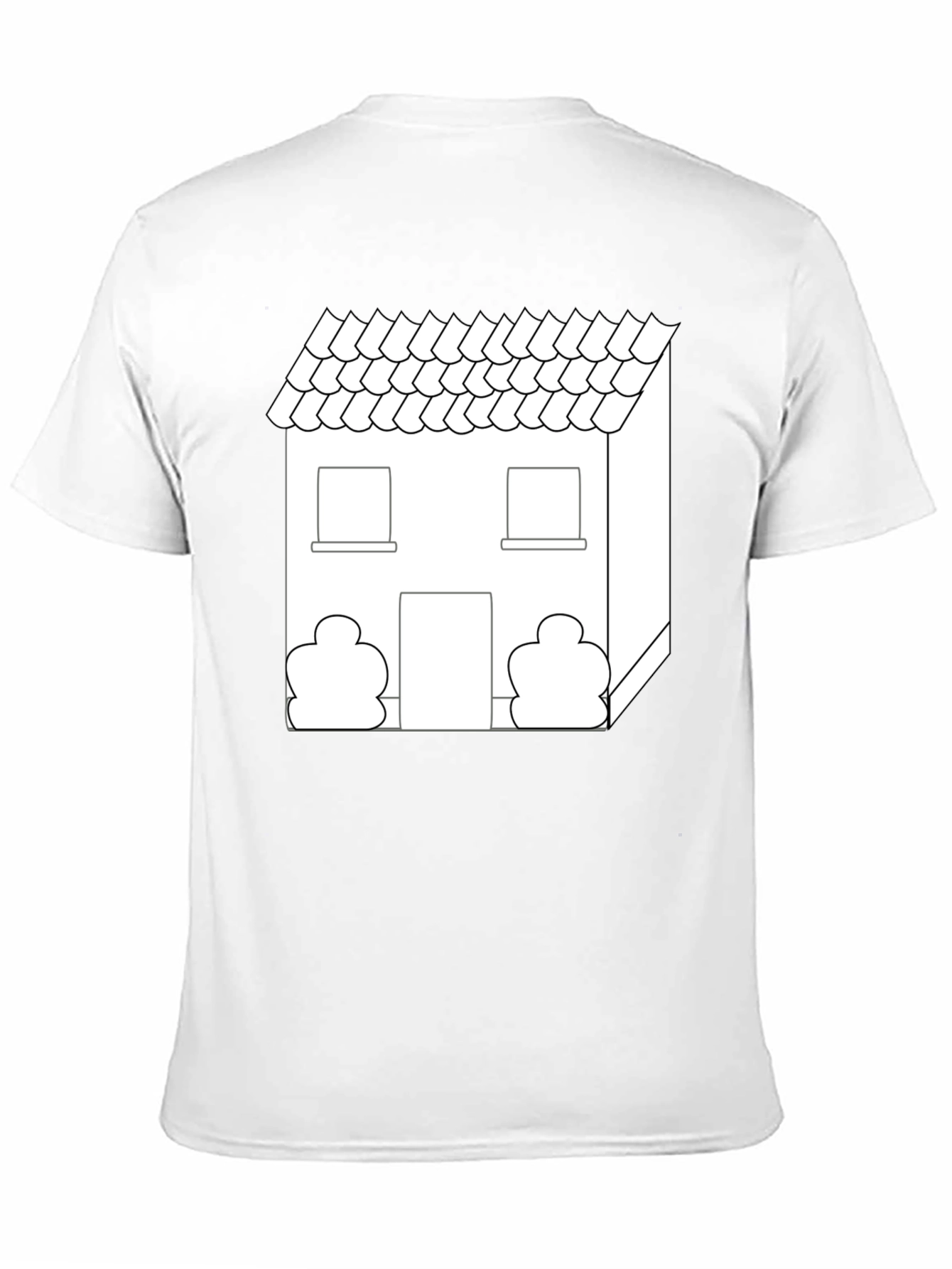 House Graphic Tee - Modern Geometric Design