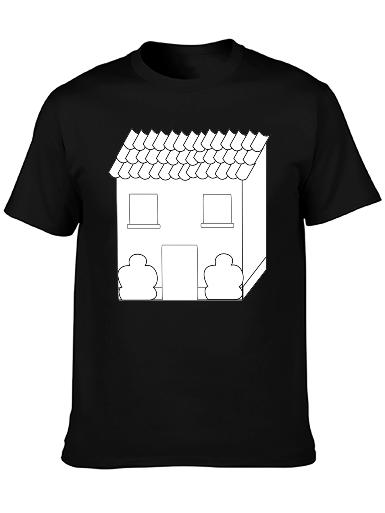House Graphic Tee - Modern Geometric Design