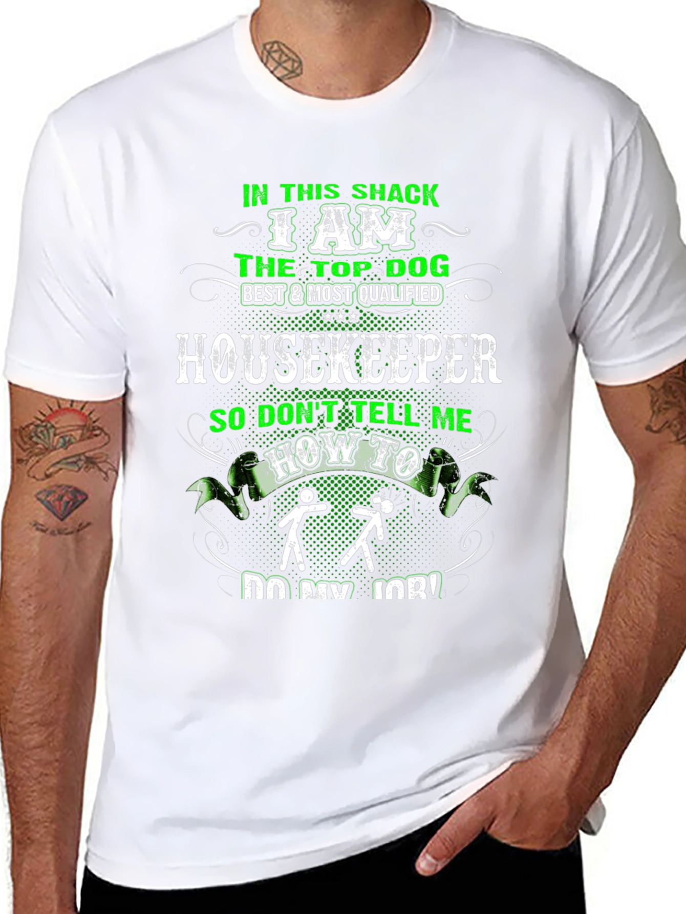 Housekeeper Top Dog Graphic Tee - Black