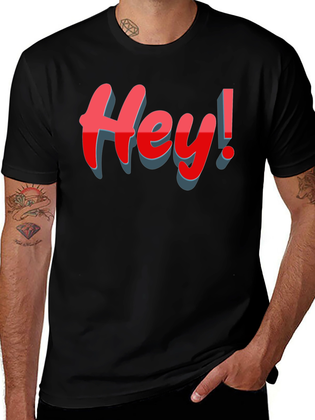 Hey! Graphic T-Shirt - Stylish Casual Wear