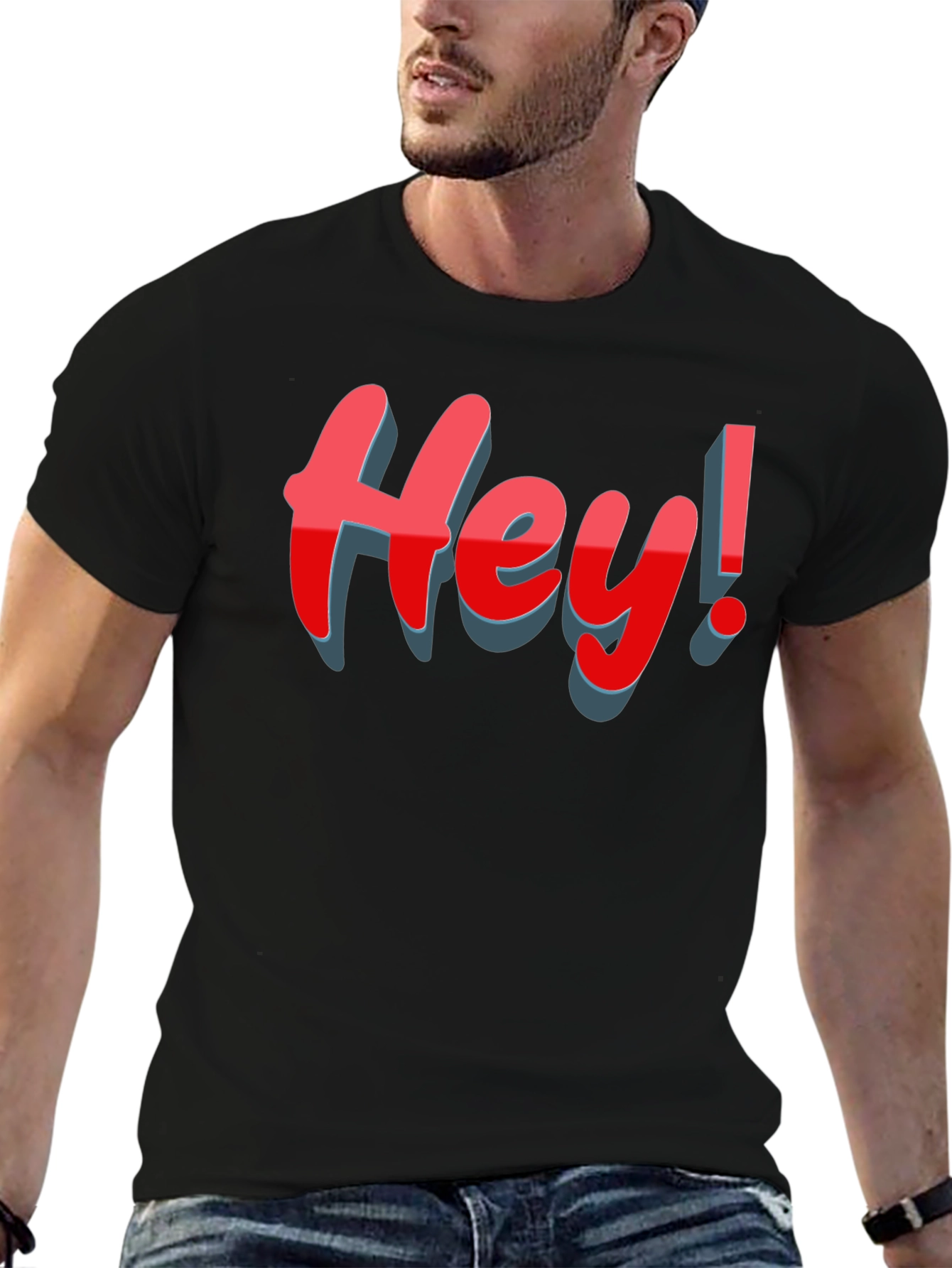 Hey! Graphic T-Shirt - Stylish Casual Wear