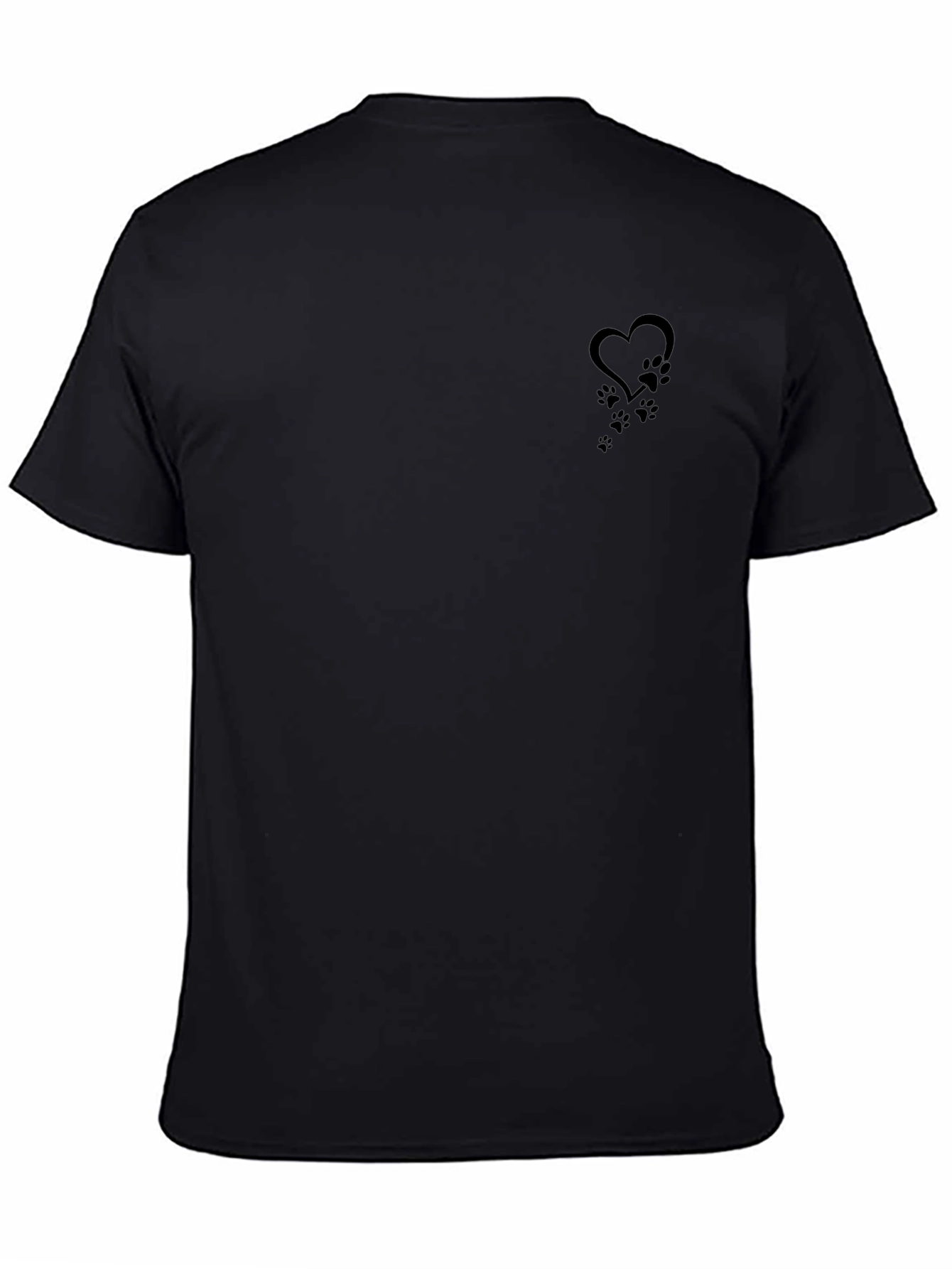 Heart Paw Print T-Shirt - Casual Style
