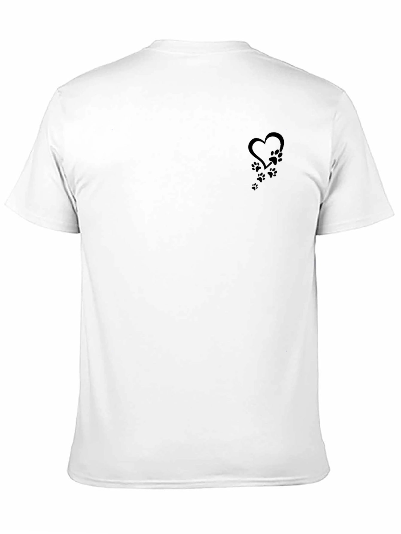 Heart Paw Print T-Shirt - Casual Style