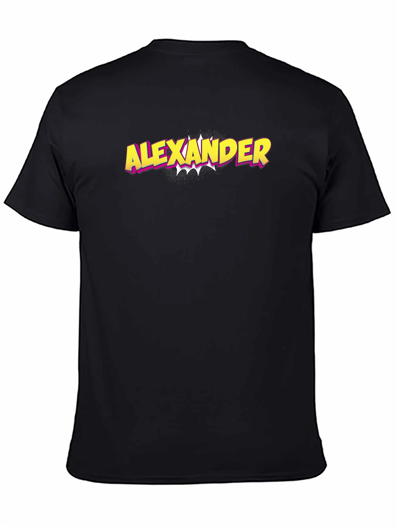 Alexander Comic Style Graphic Tee - Black
