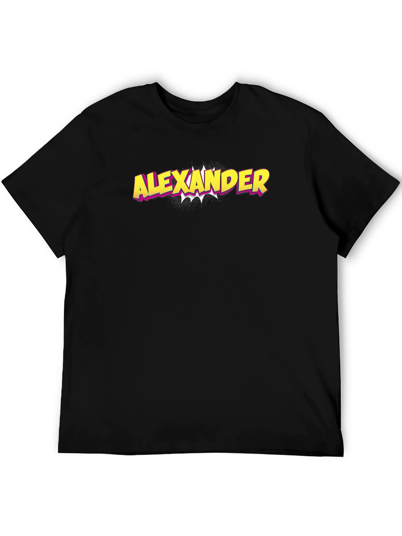 Alexander Comic Style Graphic Tee - Black