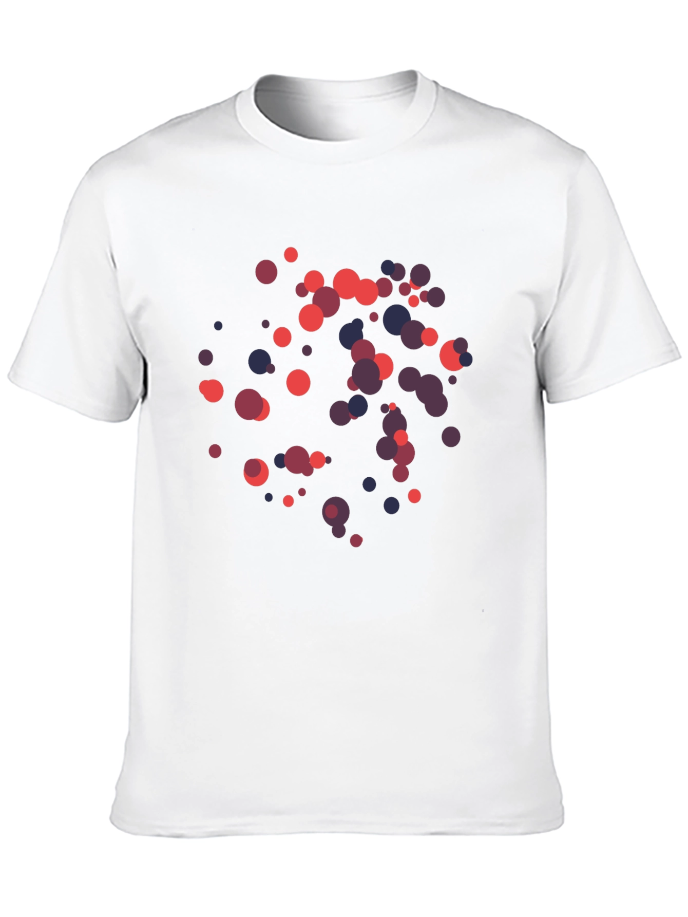 Abstract Circle Pattern Black T-Shirt