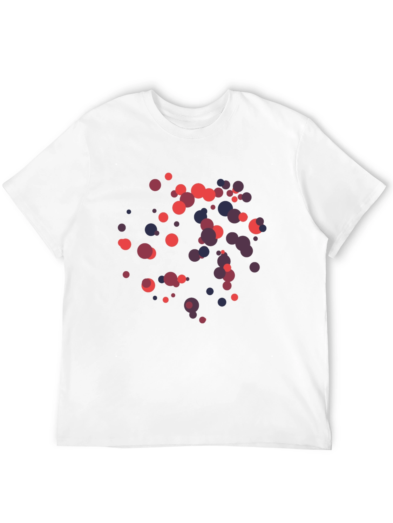 Abstract Circle Pattern Black T-Shirt