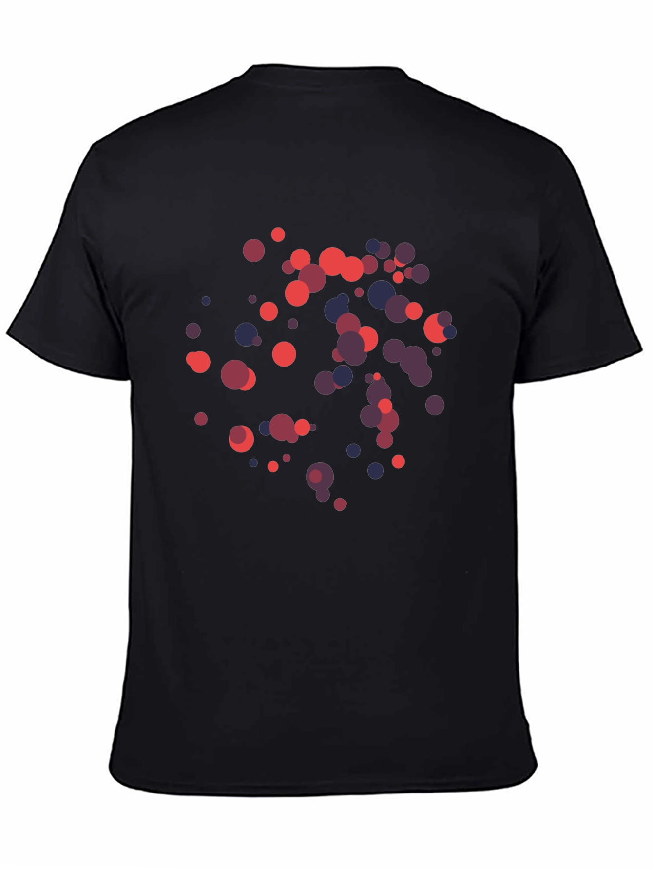 Abstract Circle Pattern Black T-Shirt