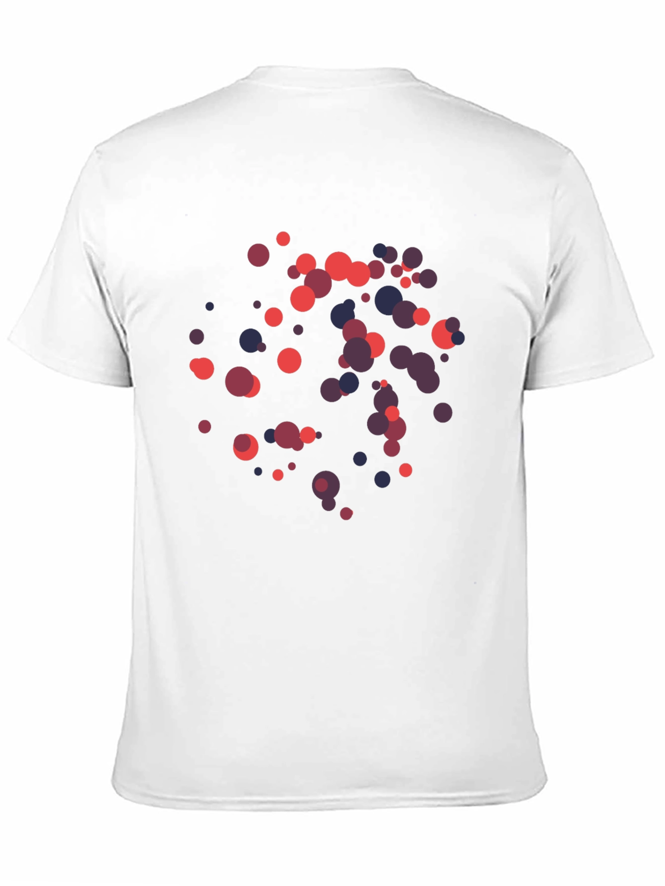 Abstract Circle Pattern Black T-Shirt
