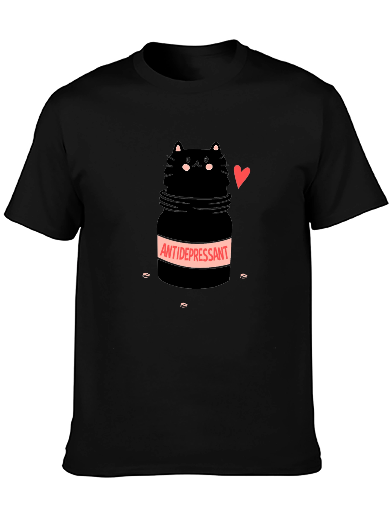 Antidepressant Cat T-Shirt Funny Graphic Tee