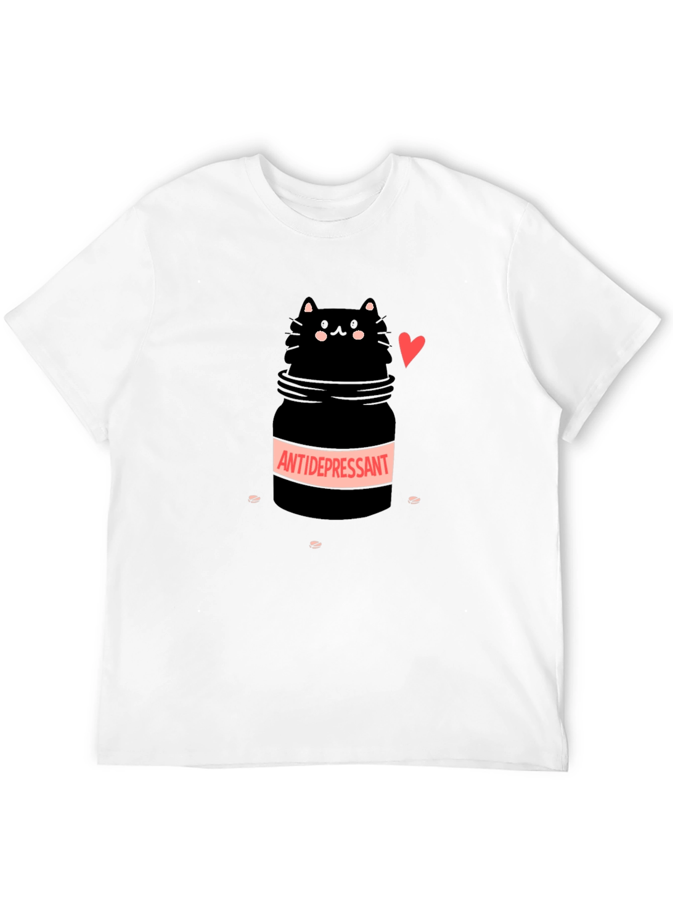 Antidepressant Cat T-Shirt Funny Graphic Tee