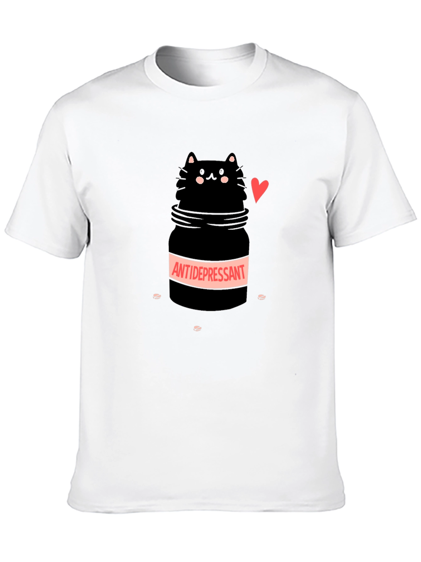 Antidepressant Cat T-Shirt Funny Graphic Tee