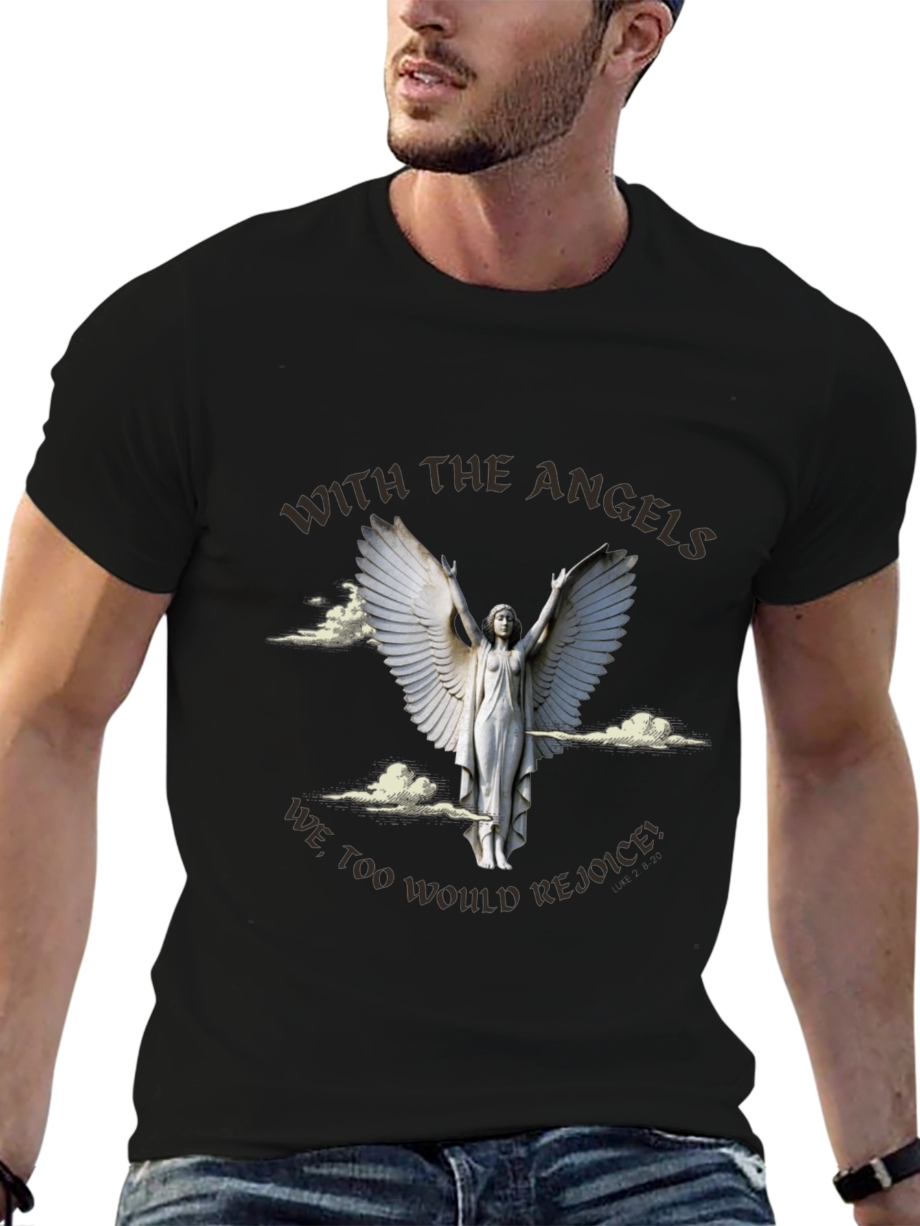 Angel Wings Graphic T-Shirt - With The Angels
