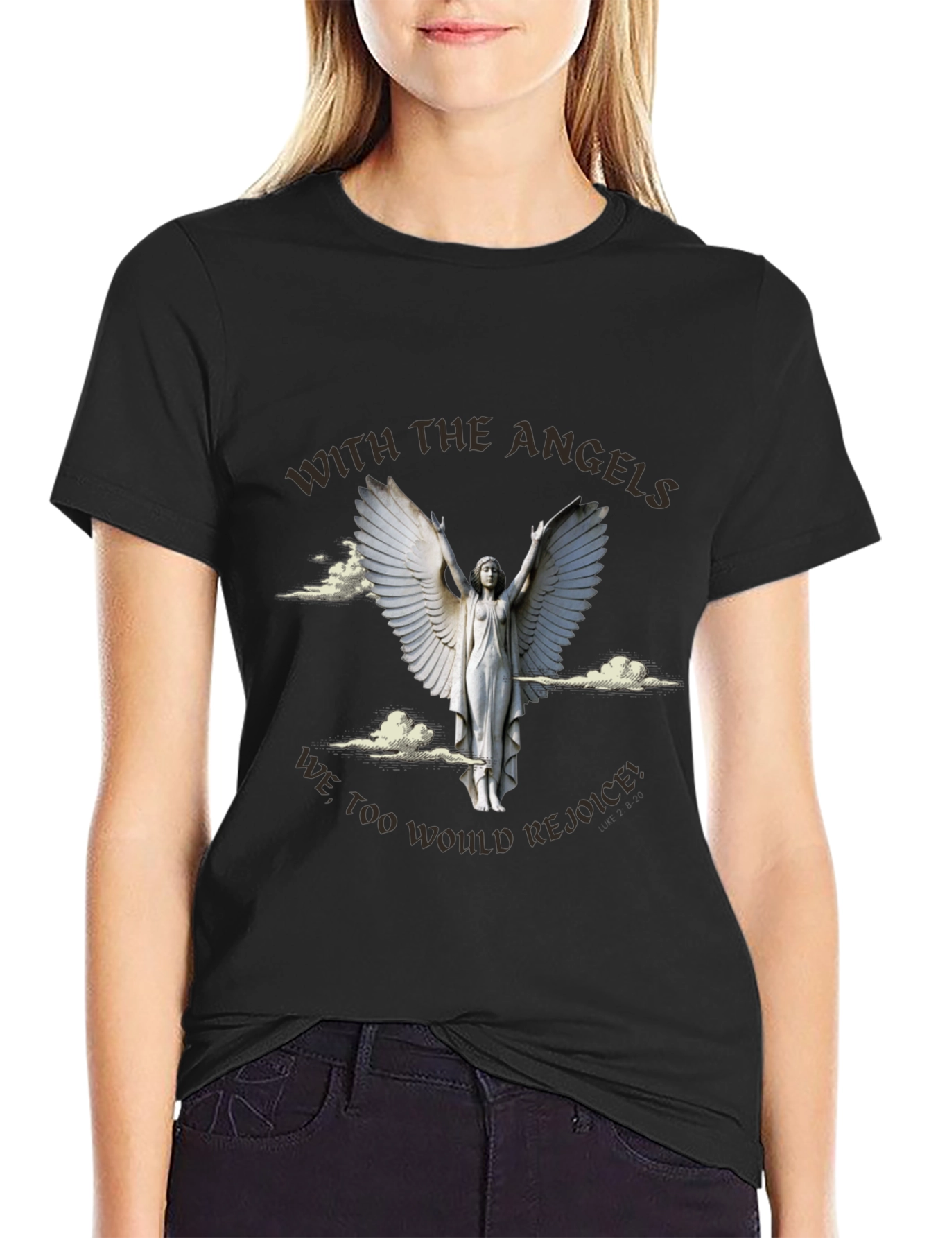 Angel Wings Graphic T-Shirt - With The Angels