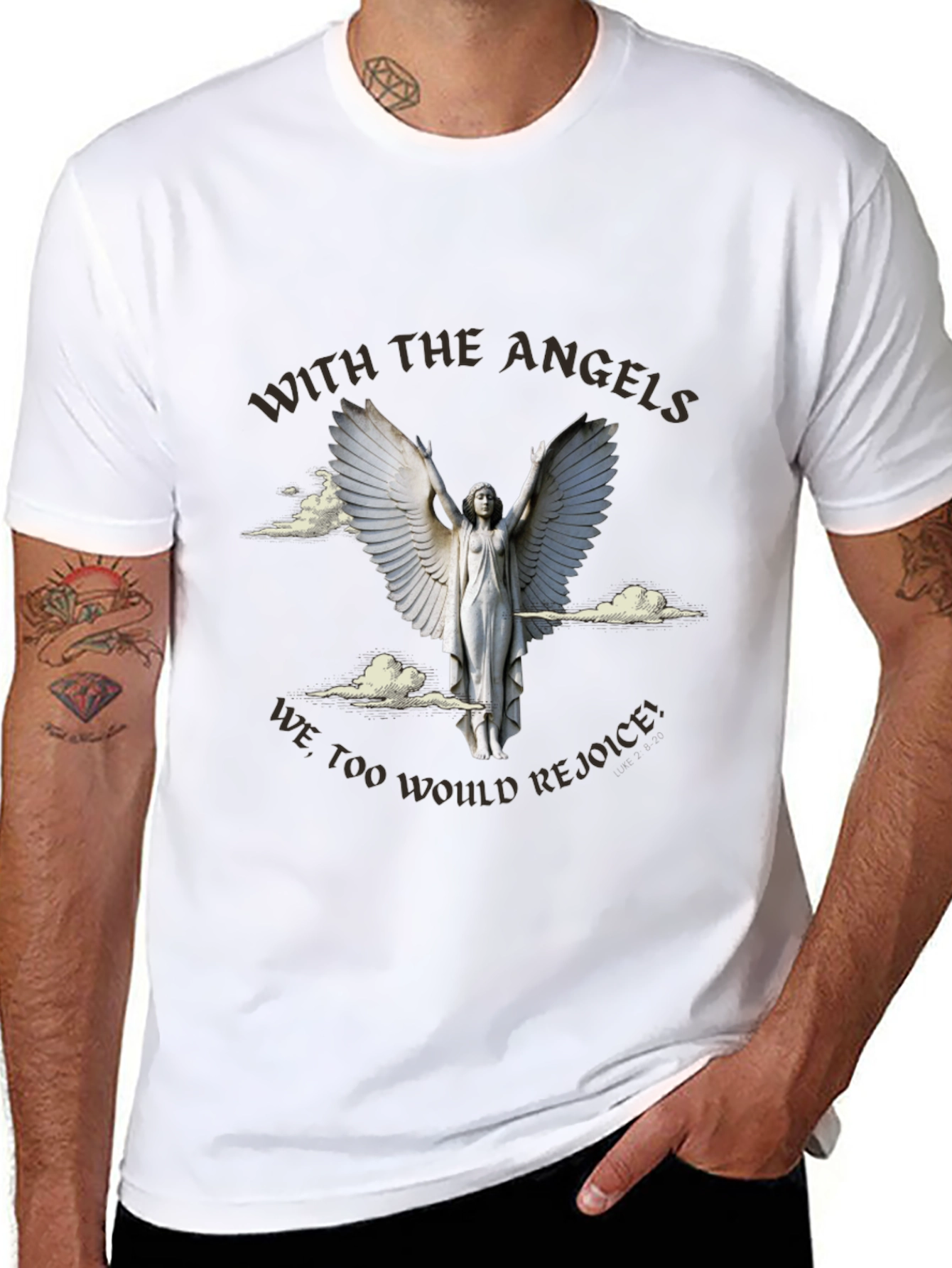 Angel Wings Graphic T-Shirt - With The Angels