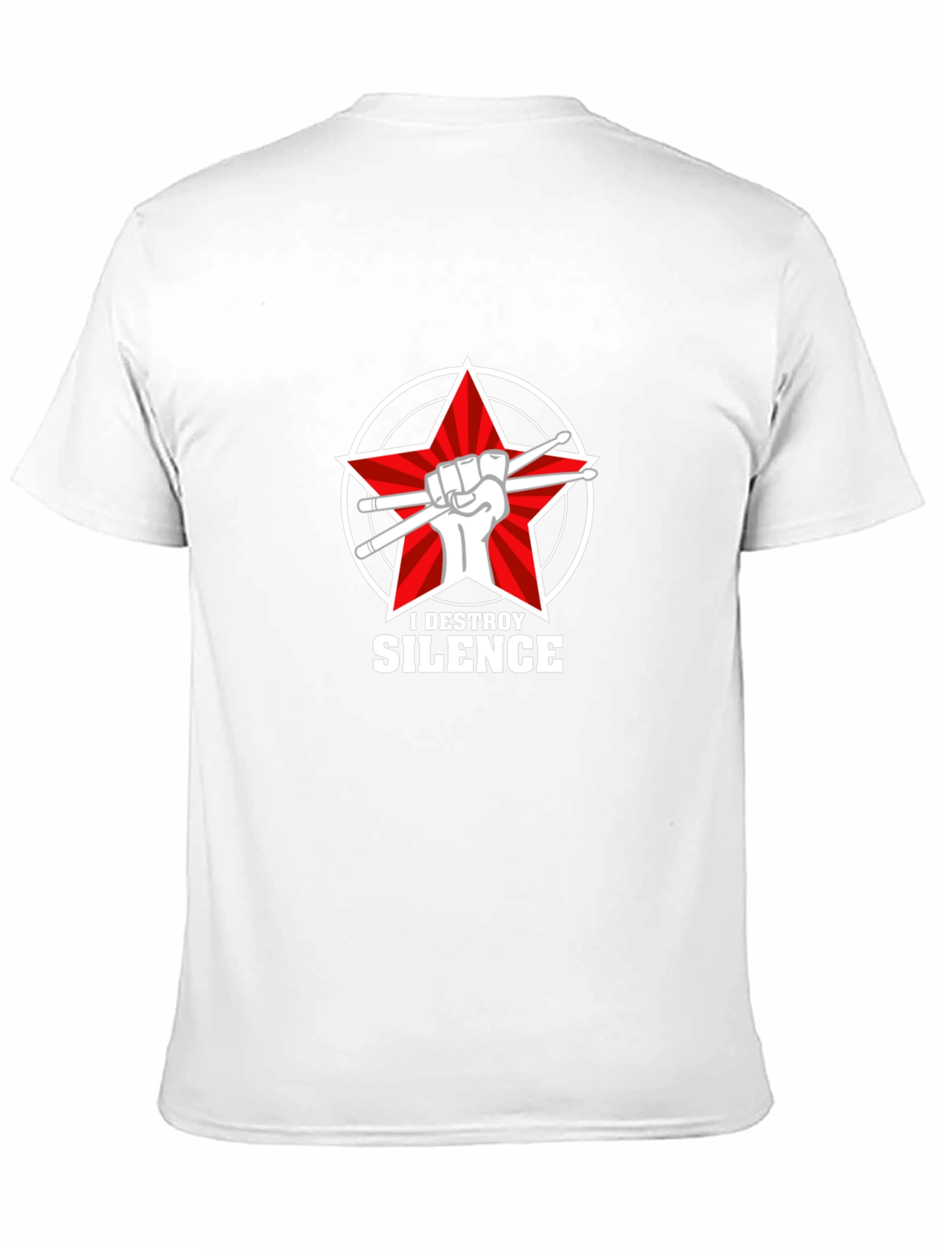 I Destroy Silence T-Shirt - Drummer Star Tee