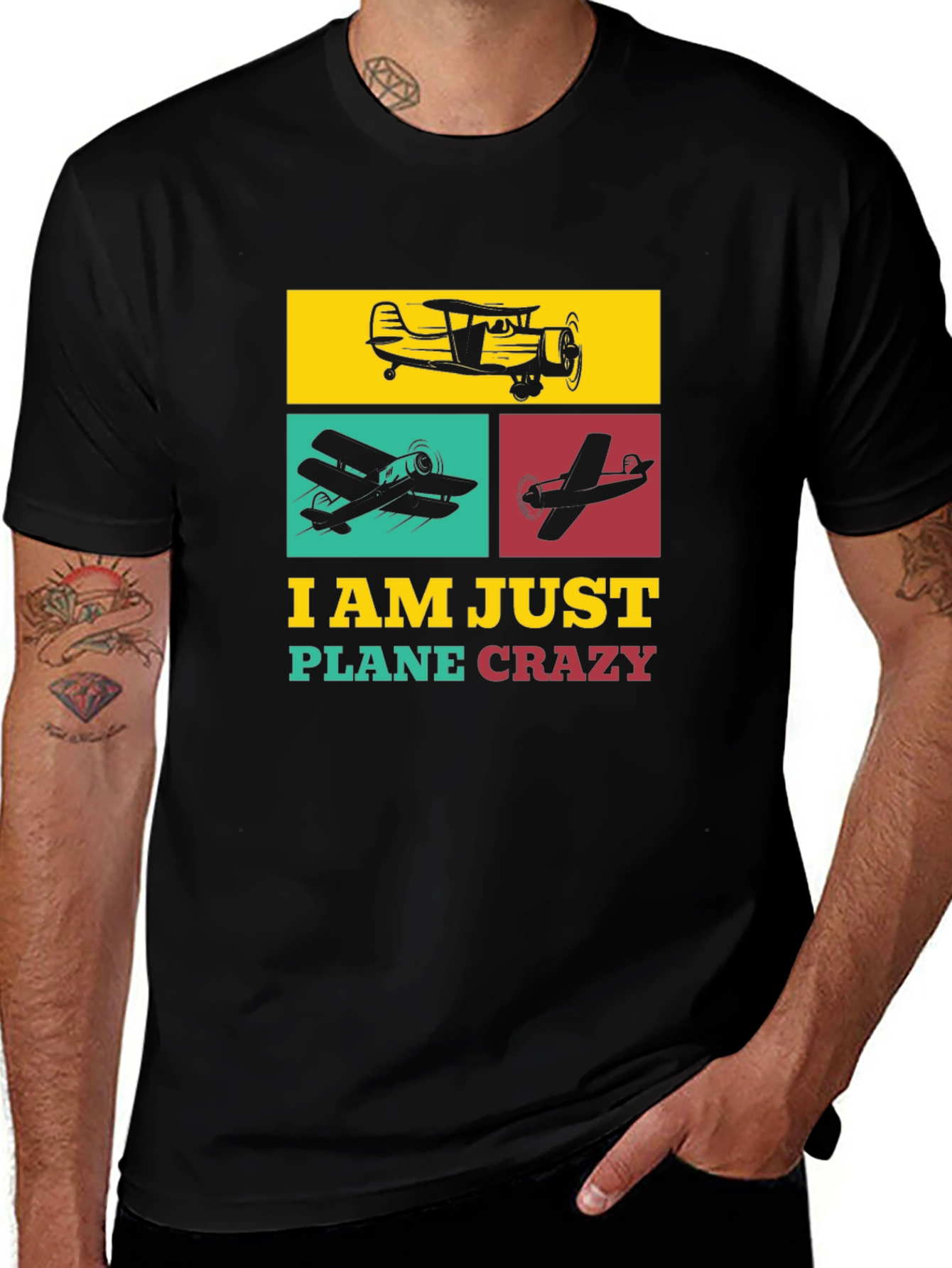 Airplane Enthusiast T-Shirt - Plane Crazy Design