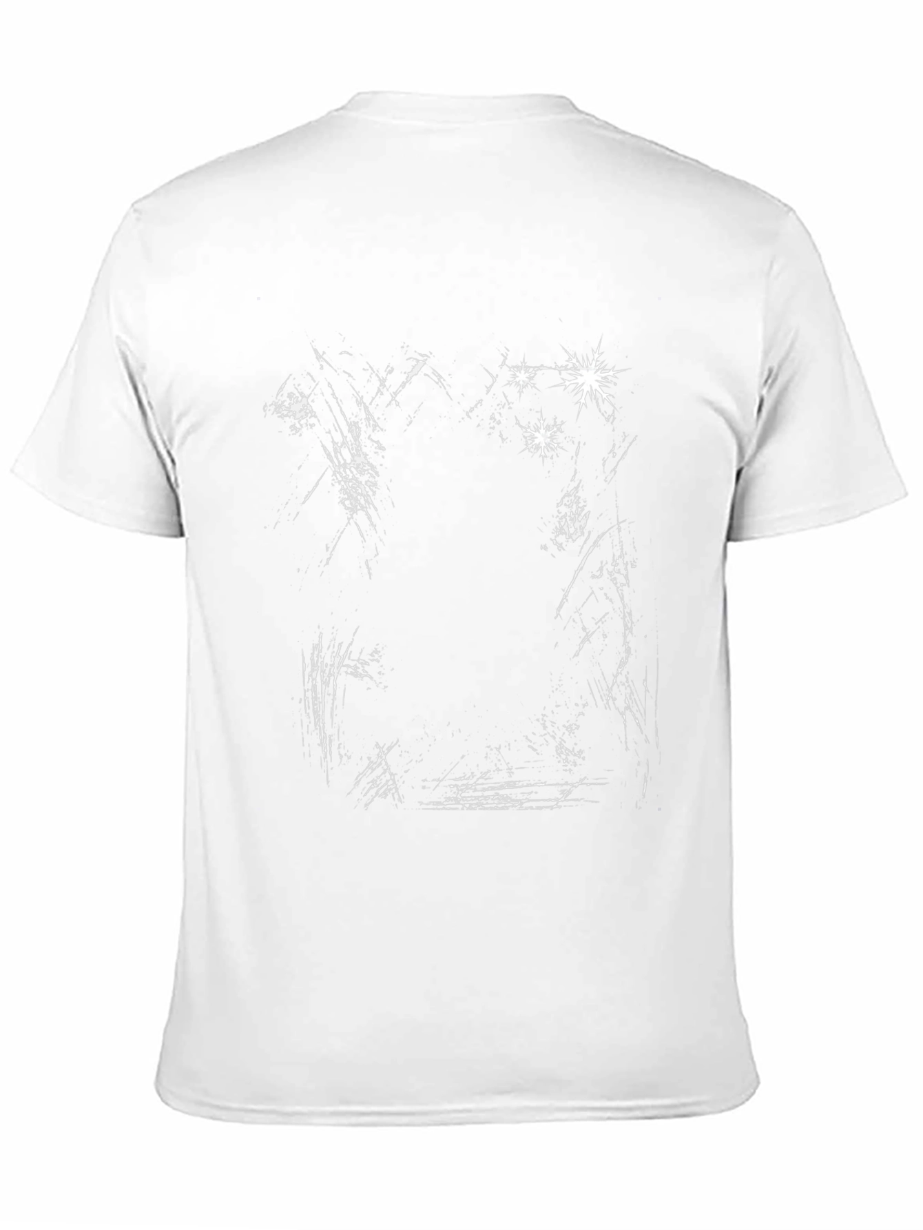 Abstract Scratch Print Black Tee