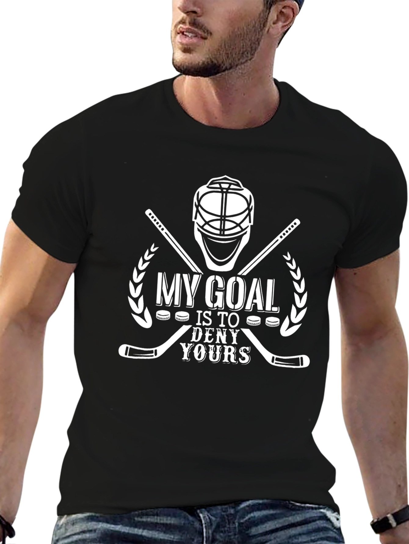 Hockey Goalie T-Shirt: My Goal Is To Deny Yours