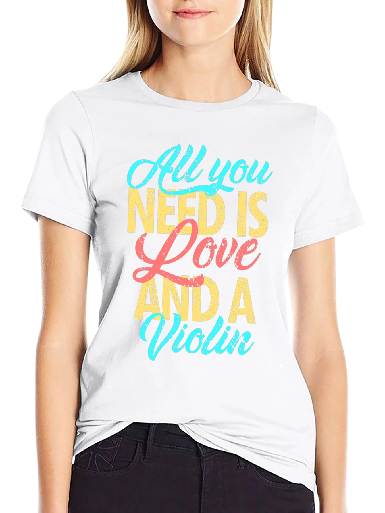 All You Need is Love and a Violin T-Shirt